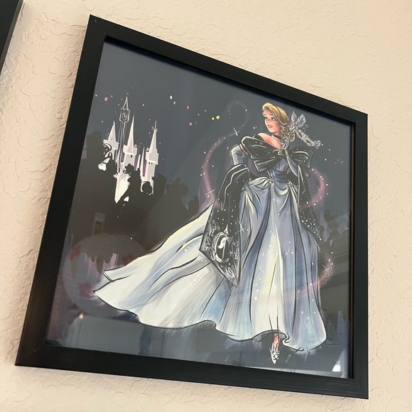 Princess Cinderella Disney Designer Midnight Masquerade Framed Lithograph Print - Picture 3 of 6